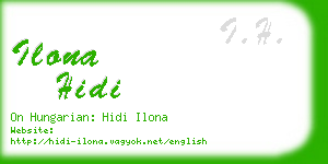 ilona hidi business card